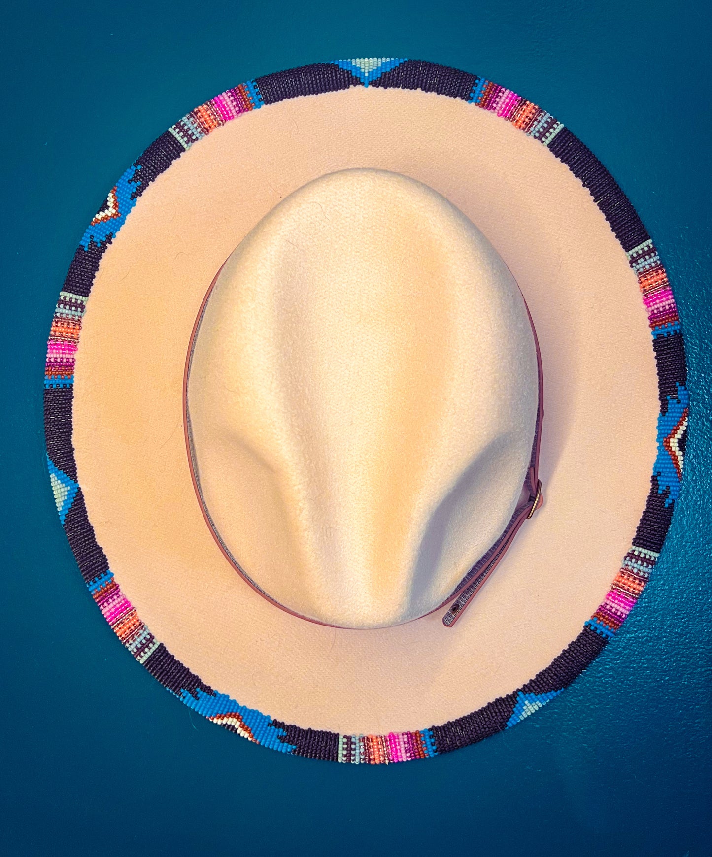 Beaded fedora hat