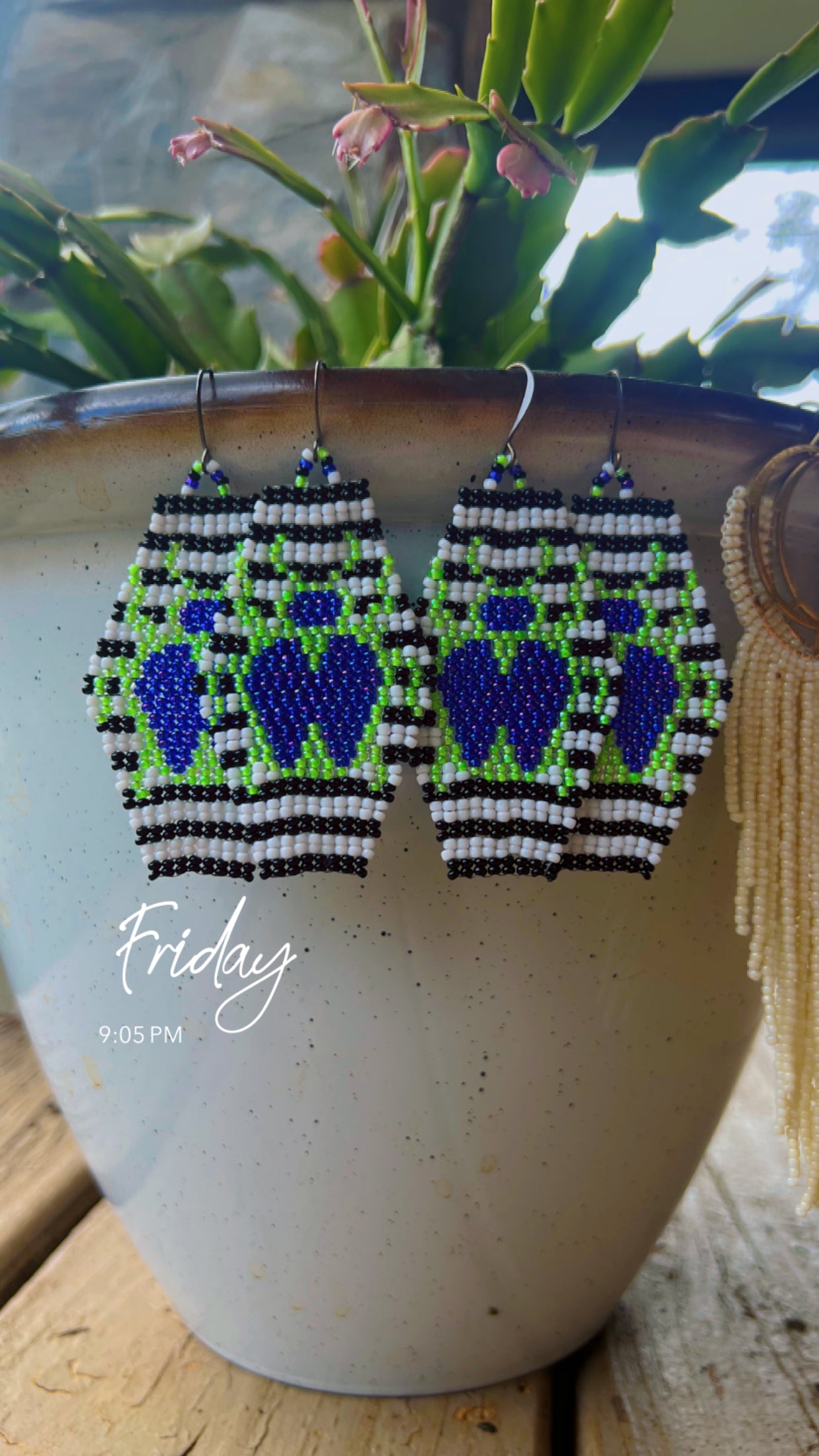 Beetlejuice earrings! Only 2 available (more upon request)