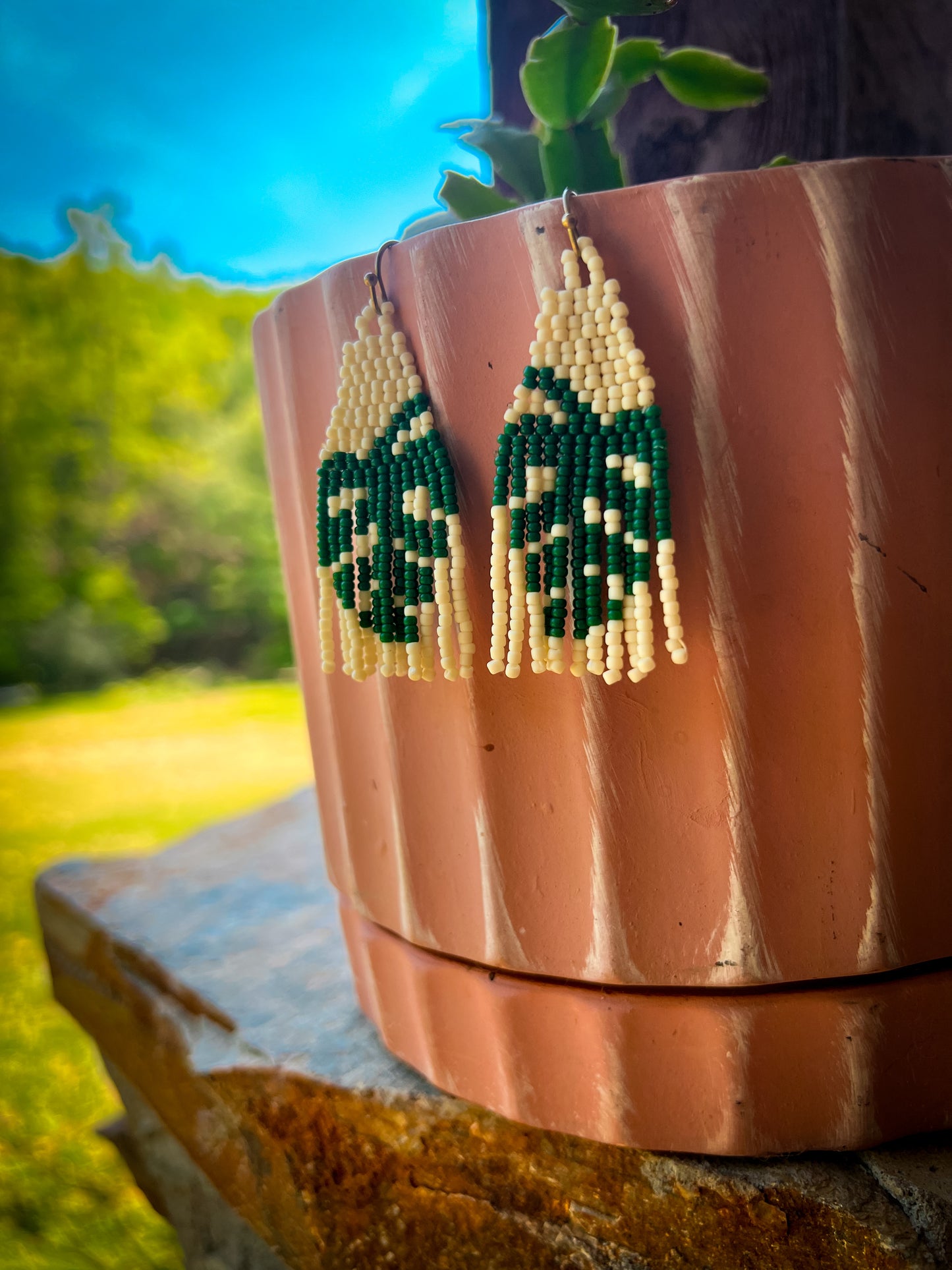 Monstera earrings