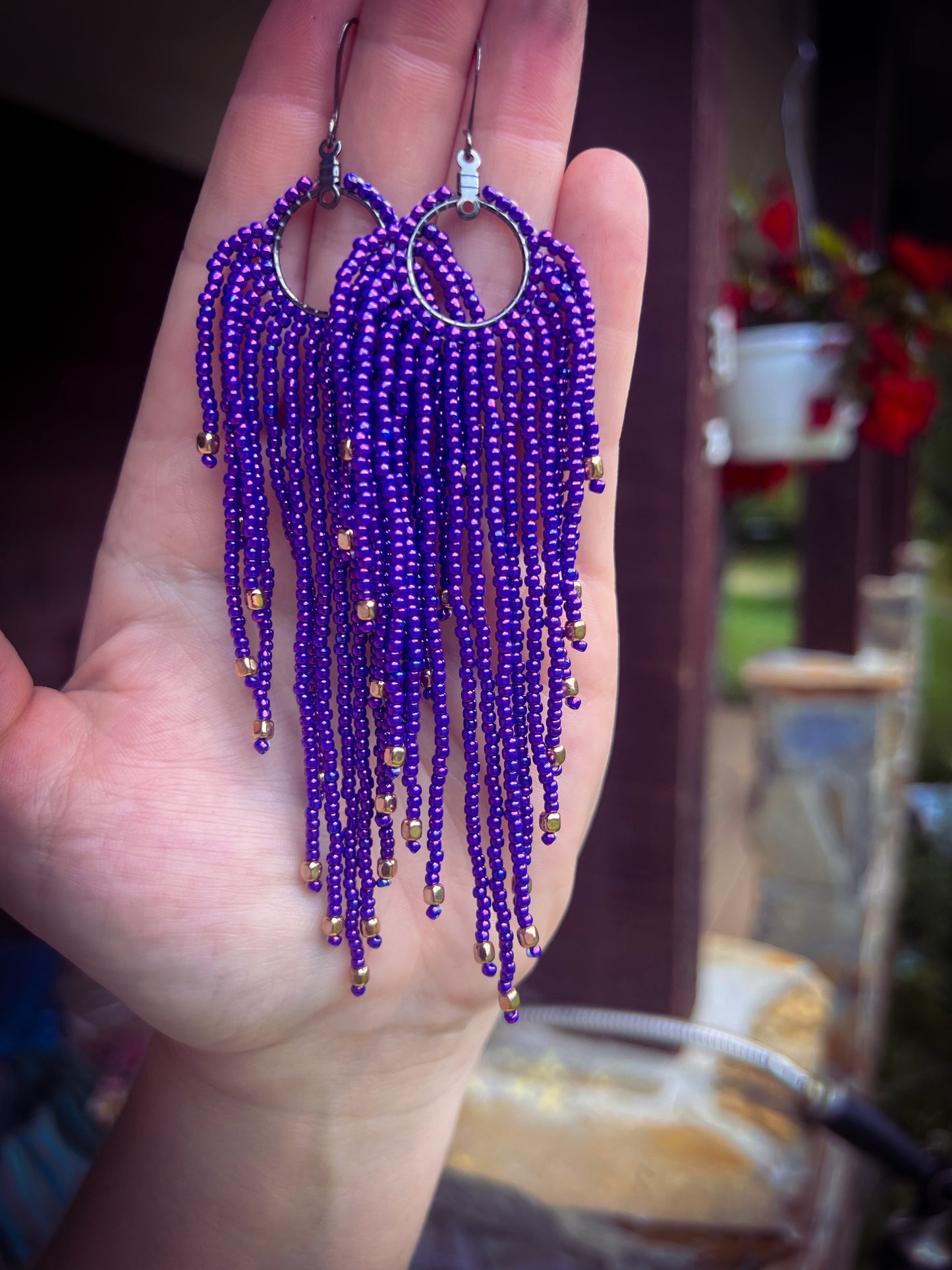 Purple dangles