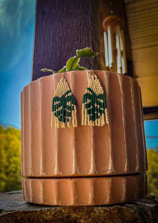 Monstera earrings