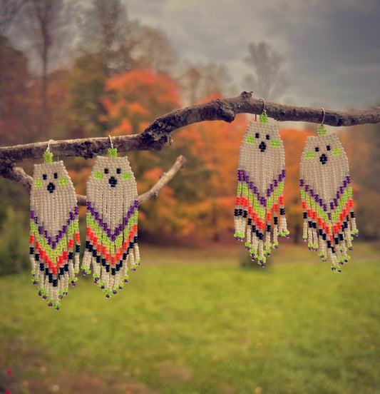 Beaded ghost earrings (contact for surprise colors)