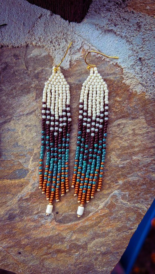 Sm blue/brown/copper dangles